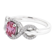 Pink Oval Cut Sapphire Natural Earth Mined Diamond Ring White Gold 14K 2 Ct.
