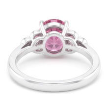 Pink Oval Sapphire Engagement Ring