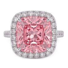 Pink Sapphire Gemstone 5 Carats Engagement Ring White Gold 14K Jewellery
