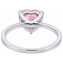 Pink Solitaire Heart Sapphire Engagement Ring