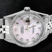 Pink Diamond Dial Rolex Datejust Watch Oyster Perpetual Bezel Diamond QUICK SET