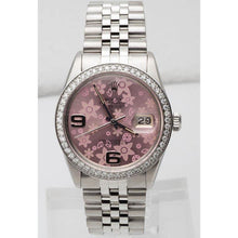 Pink Flower Dial Rolex Watch Ss Jubilee Diamond Rolex Date Just QUICK SET1