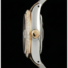 Pink Mother Of Pearl Natural Earth Mined Diamond Dial 36 mm Rolex Datejust Two Tone Watch Oyster Bracelet