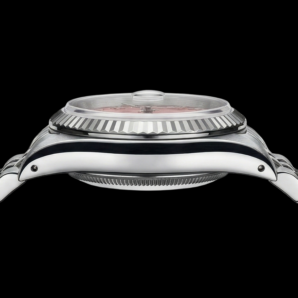 Pink Roman Dial Rolex Datejust Watch Ss Jubilee Bracelet