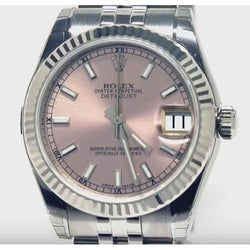 Pink stick Dial Rolex Datejust 31 Mm Watch Jubilee Bracelet Midsize