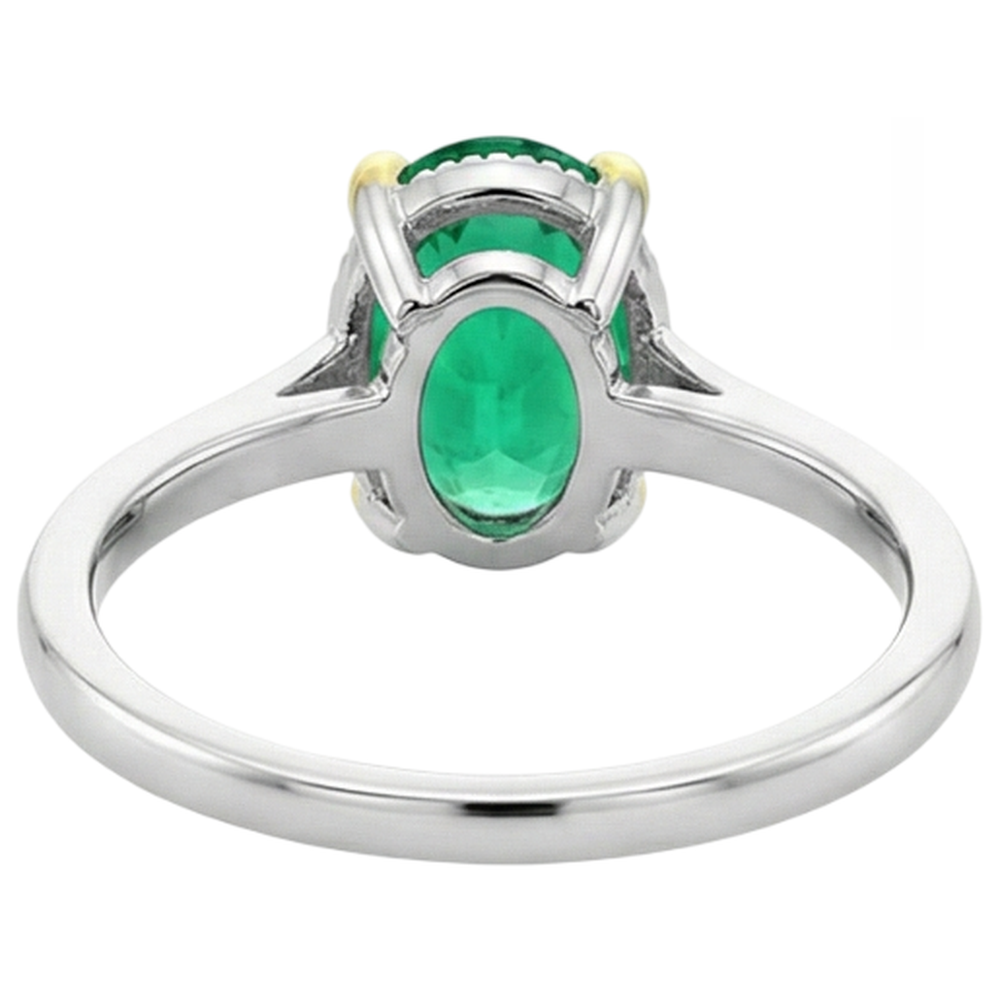 Custom Colored Stone Ring 3.50 ct – top view