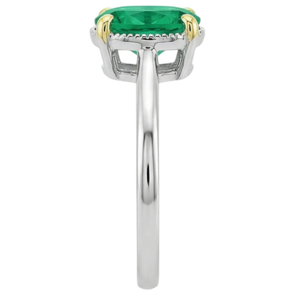 Custom Colored Stone Ring 3.50 ct – profile view