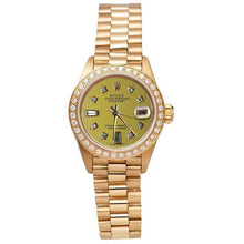 Champagne Diamond Dial Bezel Rolex Watch