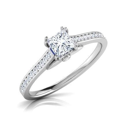 Princess And Round Cut 2.80 Ct Natural Diamond Anniversary Ring With Accents