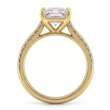 Princess And Round Cut 3 Carats Natural Earth Mined Diamonds Wedding Ring Yellow Gold 14K