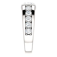 Princess And Round Genuine Diamond Anniversary Ring 2.40 Carat White Gold 14K