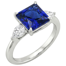 natural princess sapphire 4ct ring top view