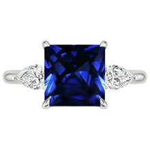 natural princess sapphire 4ct ring close up detail