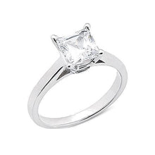 Princess Cut 1 Ct. Natural Diamond Engagement Ring White Gold 14K