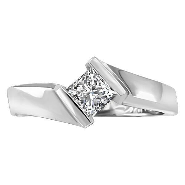 Princess Cut 1.50 Ct Solitaire Real Diamond Engagement Ring