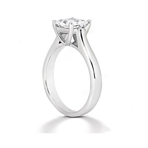 Princess Cut Carats Natural Diamond Solitaire Ring
