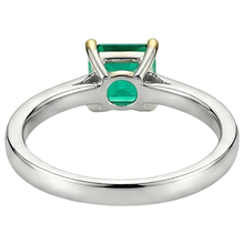 Artisan Emerald Precious Stone Ring 3 ct – back view