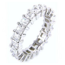 Princess Cut Genuine Diamond Eternity Band 5 Carats White Gold 14K