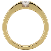 Princess Cut Genuine Natural Earth Mined Diamond Tension Set Men's Ring 0.75 Carats Yellow Gold