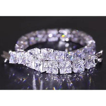 Princess Cut Natural Diamond 32 Carat Tennis Bracelet