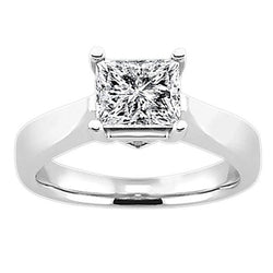 Princess Cut Natural Diamond Solitaire Engagement Ring 2.50 Carats