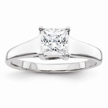 Princess Cut Natural Diamond Solitaire Ring 1.25 Carats 14K White Gold