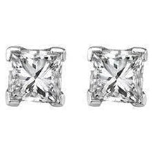 Princess Cut Real Diamond Stud Earring 1.40 Ct White Gold Fine Jewelry