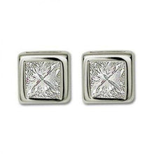 Princess Cut Real Diamond Stud Earring 2 Ct. Fine Jewelry