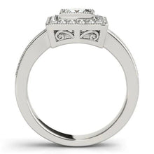 Princess Genuine Diamond Engagement Ring & Halo Round Diamond 1.50 Carat WG