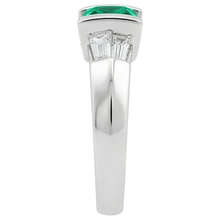 Luxury Fine Emerald Precious Stone Ring 2 ct – top view