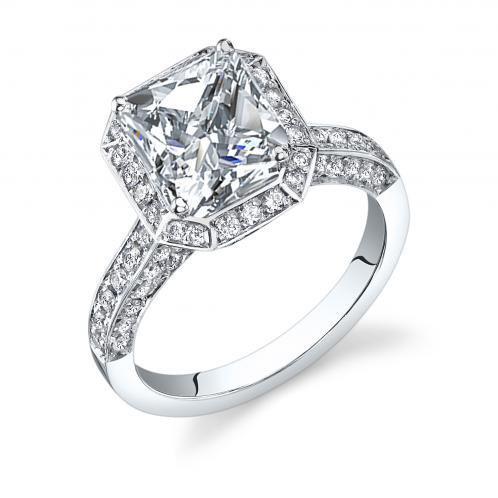 Princess Halo Natural Diamond Engagement Ring 3.33 Carats