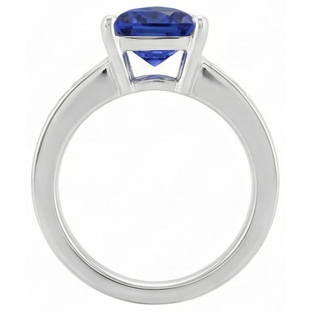 natural princess sapphire 1.25ct ring profile view