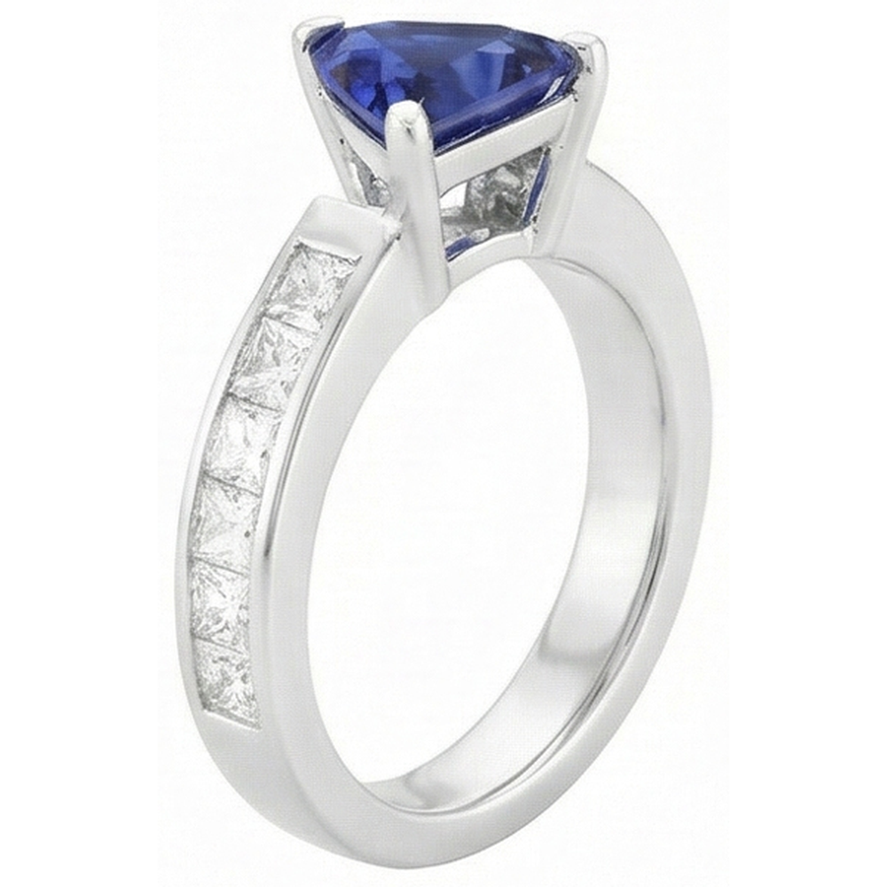 natural princess sapphire 1.25ct ring top view