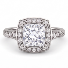Princess Real Natural Earth Mined DIAMOND ( NOT LAB GROWN ) Engagement Anniversary Ring 1.73 Carat White Gold 14K