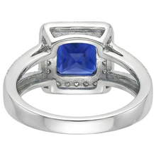 Princess Round Cut Sri Lanka Sapphire Natural Earth Mined DIAMOND ( NOT LAB GROWN ) Ring 3.56 Carat WG 14K