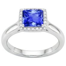 natural round sapphire 5.40ct ring front view