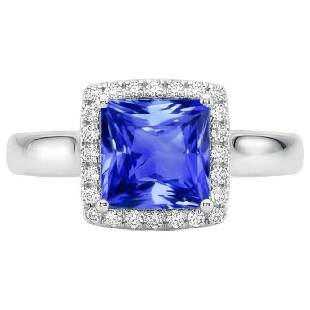 natural round sapphire 5.40ct ring side angle