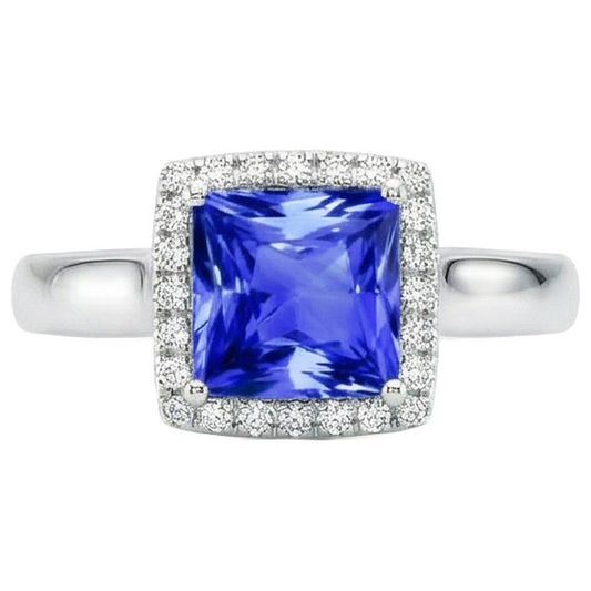 natural round sapphire 5.40ct ring side angle
