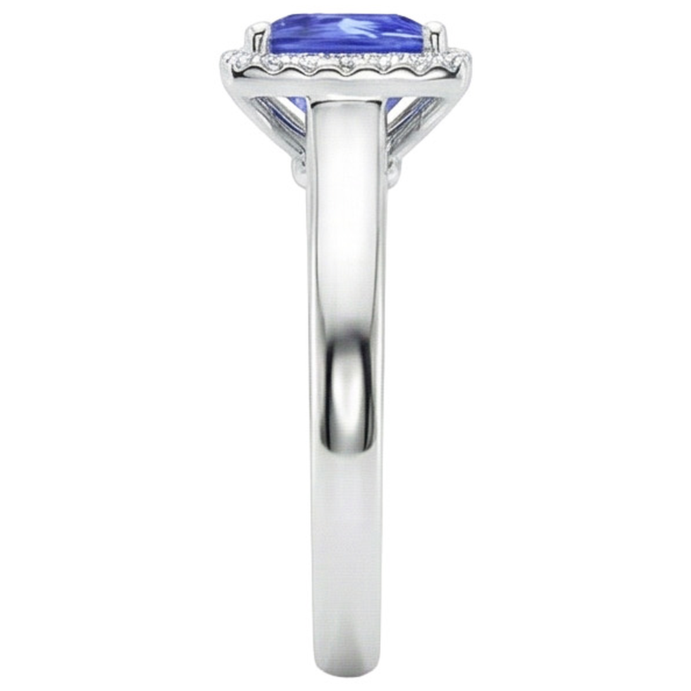 natural round sapphire 5.40ct ring top view