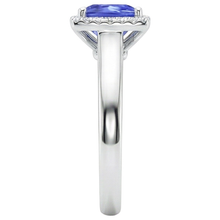 natural round sapphire 5.40ct ring top view