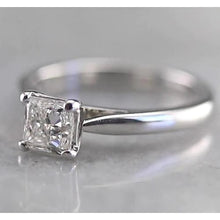 Princess Solitaire Real Diamond Engagement Ring 1 Carat