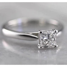 Princess Solitaire Real Diamond Engagement Ring 1 Carat