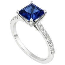 natural round sapphire 6ct ring side angle