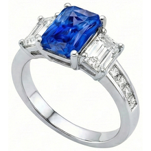 natural princess sapphire 4ct ring top view