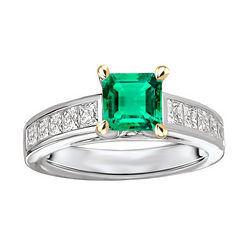 Sparkling Channel-Set Colombian Emerald Precious Stone Ring – 4