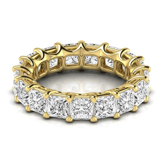 Fine Diamond Eternity Band 8.5 ct 14K Yellow Gold – front view