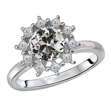 Sophisticated Diamond Halo Ring 3.50 ct – main view
