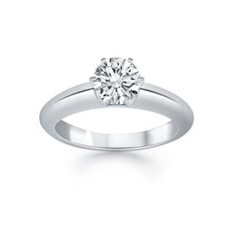 Prong Set 1.75 Ct Solitaire Genuine Diamond Engagement Ring White Gold