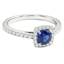 natural round sapphire 2.75ct ring side angle