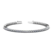 Prong Set 8.25 Carat Princess Genuine Diamonds Tennis Bracelet White Gold